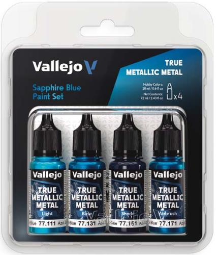 SAPPHIRE BLUE PAINT SET (VALLEJO TRUE METALLIC METAL)