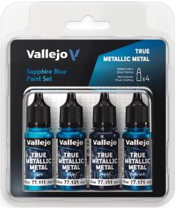 SAPPHIRE BLUE PAINT SET (VALLEJO TRUE METALLIC METAL)