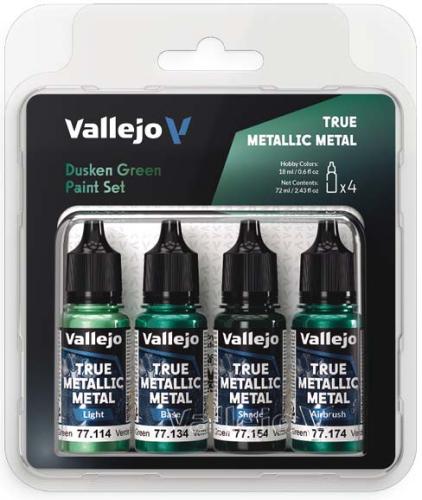 DUSKEN GREEN PAINT SET (VALLEJO TRUE METALLIC METAL)