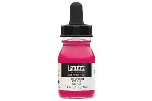LIQUITEX ACRYLIC INK 30ML FLUORESCENT PINK 987