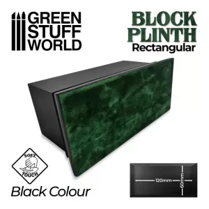 Rectangular Top Display Plinth 12x6cm - Black
