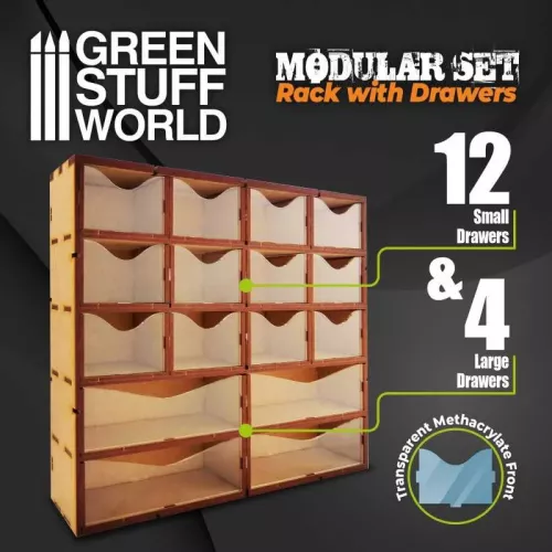 GSW MODULAR SET: Vertical rack with Drawers