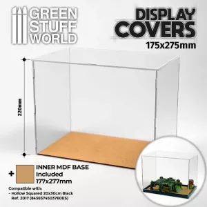 Acrylic Display Covers 175x275mm (22cm high)