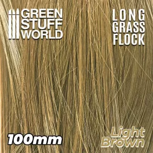 Long Grass Flock 100mm - Light Brown