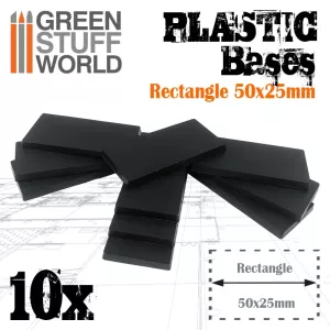 Plastic Bases - Rectangular 25x50mm