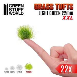 Grass TUFTS XXL - 22mm self-adhesive - LIGHT GREEN