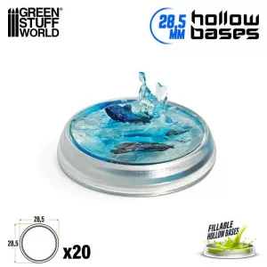 Transparent Hollow Plastic Bases - ROUND 28,5mm