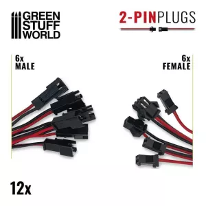 6 male and 6 female quick connectors