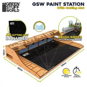 Paint Station with Cutting Mat