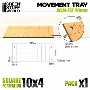 MDF Movement Trays - Slimfit Square 200x80mm