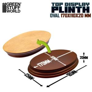 Oval Display Plinth 17x11 cm - Hazelnut Brown