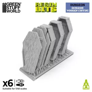 Dungeon Wooden Coffins 1:48