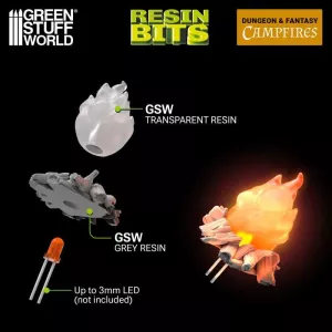 Campfires for 3mm LEDs 1:48-1-35