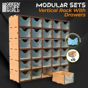 MDF Vertical rack with 30 Drawers