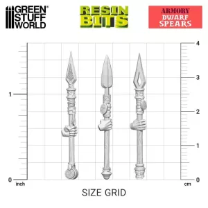 3D printed set - Dwarf Spears