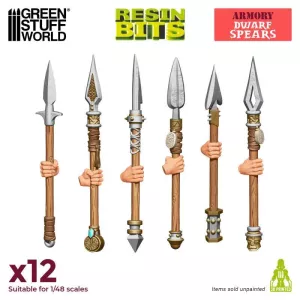 3D printed set - Dwarf Spears