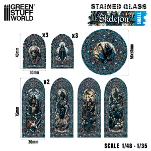 Skeleton Stained Glass - Small