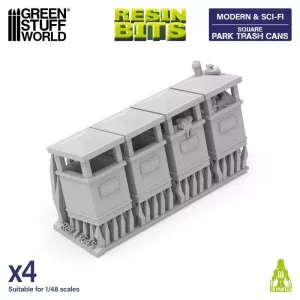 Park Trash Cans - Square 1:48