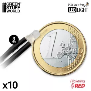 Red Flickering LED Lights 3mm