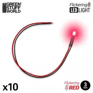 Red Flickering LED Lights 3mm
