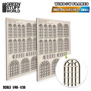 Industrial Arched Miniature Windows - Small