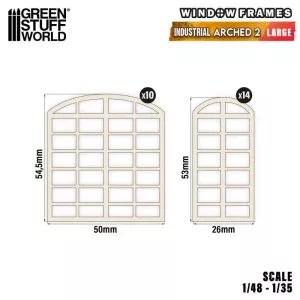 Industrial Arched Miniature Windows - Large (type 2)