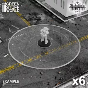 Basic Clear Objective Marker Wh40k compatible