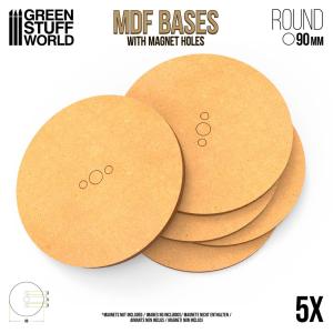 MDF Bases - Round 90mm (5)