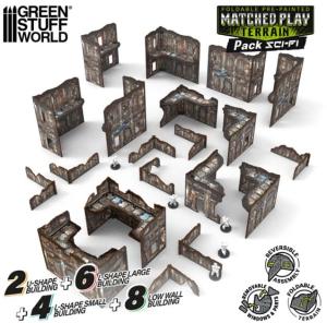Matched Play (WTC) Pre-painted Foldable Terrain pack - SciFi (20 delar)