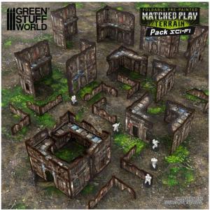 Matched Play (WTC) Pre-painted Foldable Terrain pack - SciFi (20 delar)