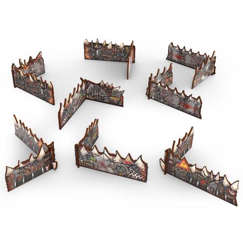 Matched Play Pre-painted Ork Low Walls (Pack x8)