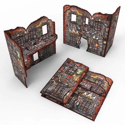Matched Play Pre-Painted Foldable Large L-shaped Ruin - Orks