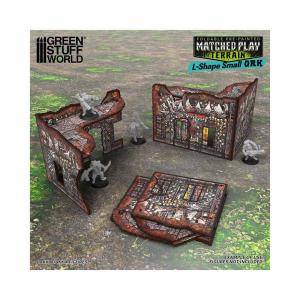 Matched Play (WTC) Pre-Painted Foldable Small L-shaped Ruin - Orks