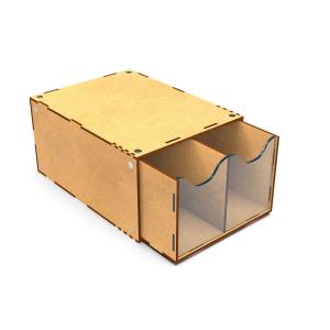 GSW MODULAR SET: Half Stackable hobby drawer rack w 2 vertical drawers, magnets