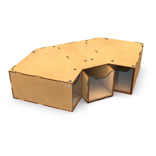 GSW MODULAR SET: Stackable hobby corner drawer rack w 3 drawers