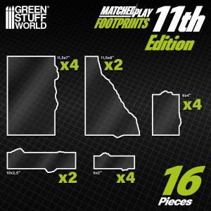 11th Edition Glasspack Footprints Wh40k compatible