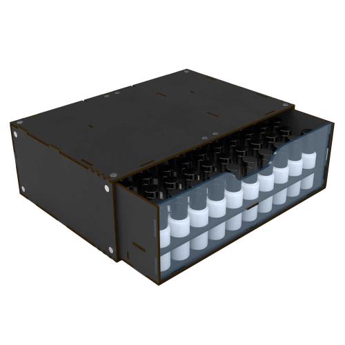Stackable Hobby Paint Rack 17ml with magnets - Black