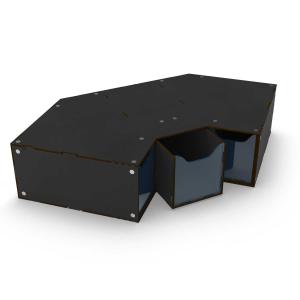 Stackable hobby corner drawer rack with 3 drawers - Black