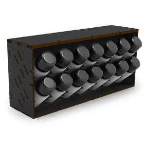 Black Horizontal Paint Organizer 30ml - COMPACT