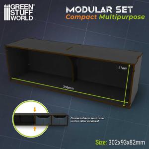 Black compact multi-purpose horizontal organizer