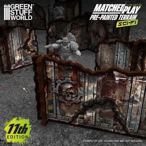 Matched Play (WTC) Pre-painted Detachable Ruined Corner Walls 11th edition (8)