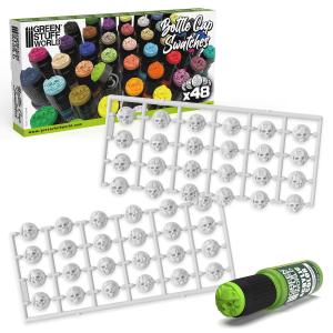 White Bottle Cap Swatches