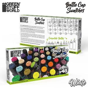 White Bottle Cap Swatches