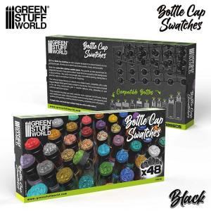 Black Bottle Cap Swatches