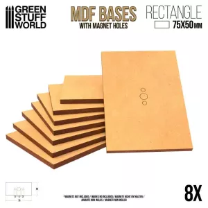 MDF Bases - Rectangle 75x50mm