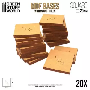 MDF Bases - Square 25mm