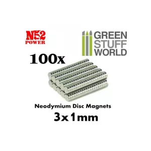 Neodymium Magnets 3x1mm - 100 units (N52)