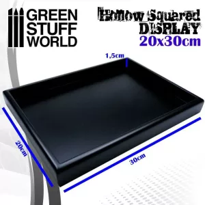 Hollow squared display 20x30 cm Black
