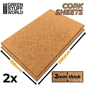Cork Sheet in 2mm x2 - A4 Size