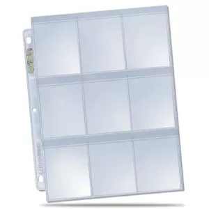 9 Pocket Secure Platinum Page for Standard Cards (extra flap)